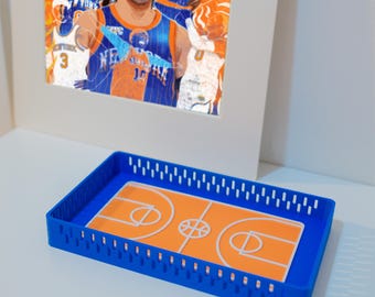 Knicks Entryway Catchall Tray, New York Basketball Office/living room/Hallway Organization Decor, Basketball Court Gift, key holder, Knicks