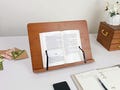 Wooden Reading Stand, Multifunction Reading Holder, Adjustable Laptop Holder, Folding Book Holder, Personalized Desk Reading Holder
