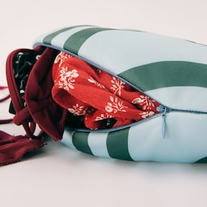 Befüllbares Reise-Nackenkissen mit Reißverschluss, kompakt, platzsparend, tragbarer Kissenbezug, Gepäckaufbewahrung, Lösung, Packwürfel, Alternatives Geschenk