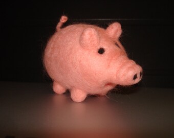 Needle Felted Piggy Pig