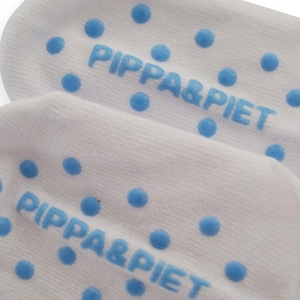 Regalo para hermanos | Calcetines de algodón para bebés y niños | Antideslizantes opcionales | DOBLE PROBLEMA | Pippa y Piet (1 par) imagen 7