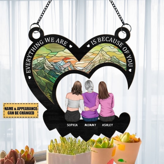 Custom Family Suncatcher Ornament - Brand Model