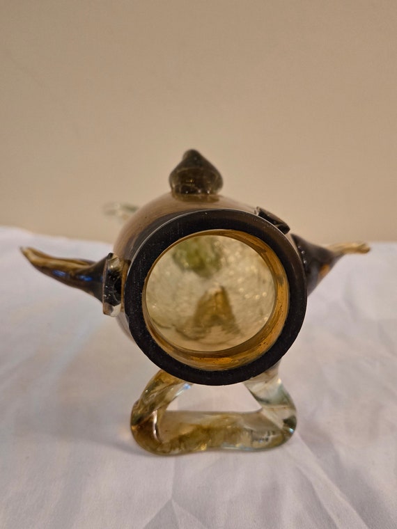 Empoli Italy Art Glass Amber Fish Ashtray,Vase, o… - image 4