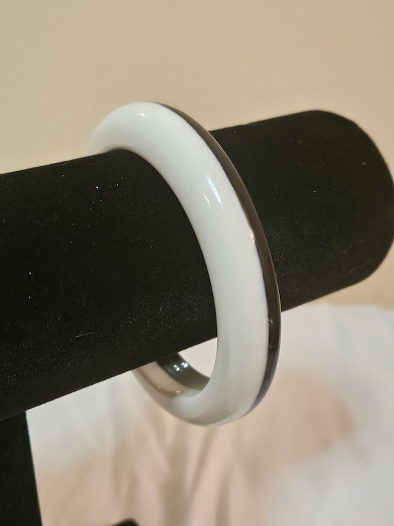 MOD Style Black and White Bangle Bracelet