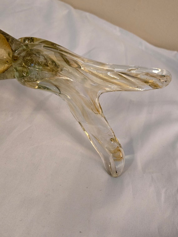Empoli Italy Art Glass Amber Fish Ashtray,Vase, o… - image 7