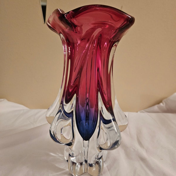 Rare Josef Hospodka Pink/Purple Vase