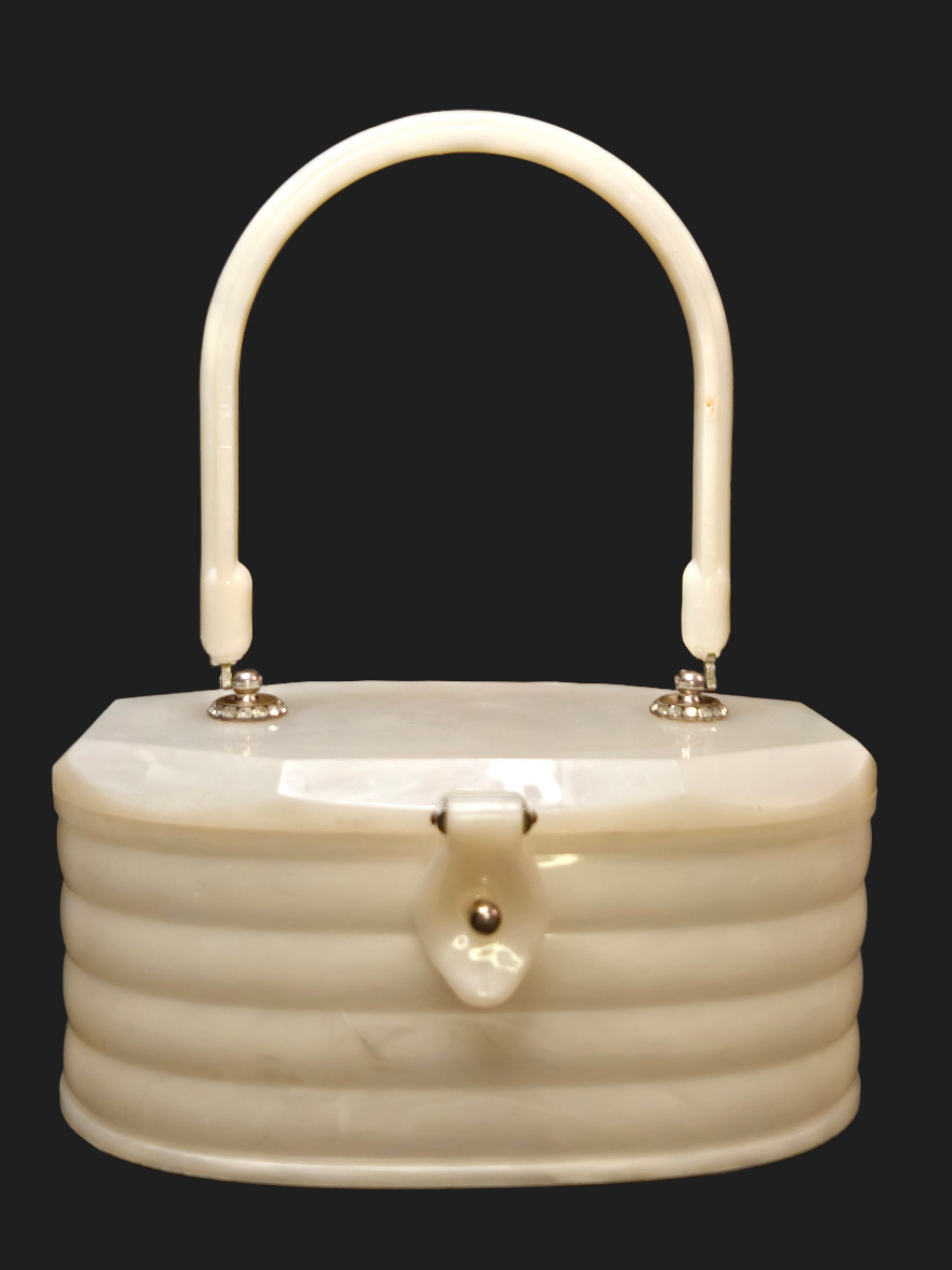 White Lucite Handbag - Etsy
