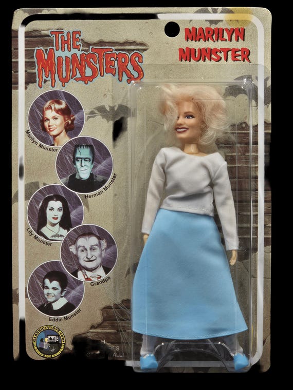 Marilyn Munster Figure Classic TV Toys 2004 Mego Style 8 Inch