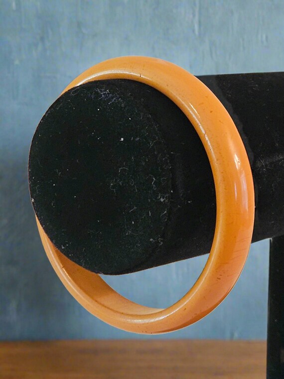 Bakelite - Butterscotch Bangle Bracelet – Tested … - image 1