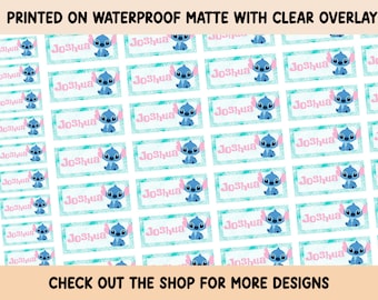 School label Sticker Waterproof Clear overlay School supplies Back to school labels Name labels Preschool labels Customized Labels