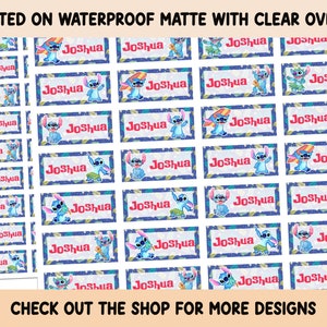School label Sticker Waterproof Clear overlay School supplies Back to school labels Name labels Preschool labels Customized Labels