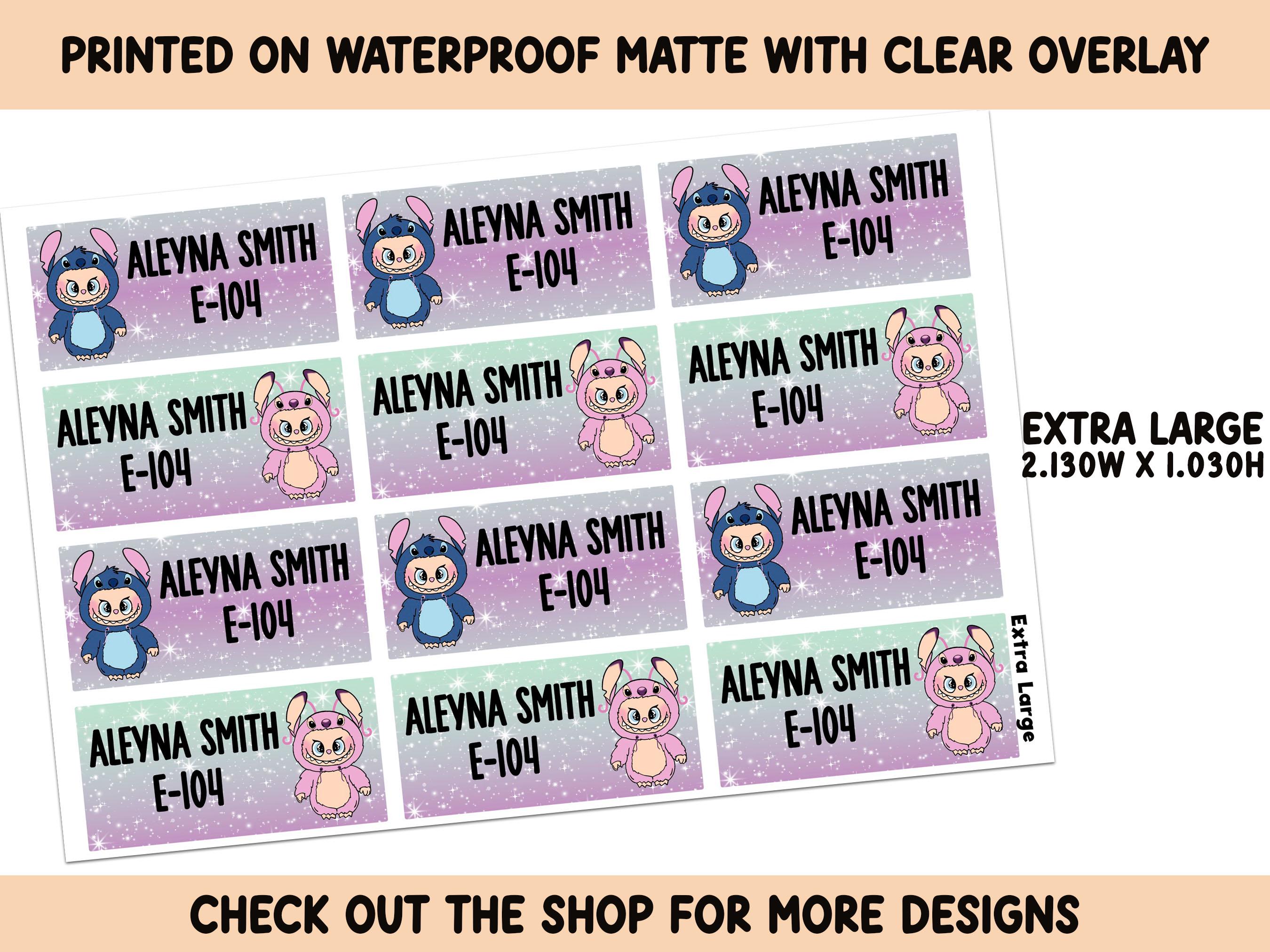 School Label Sticker Waterproof Clear Overlay Supplies Back to School ...