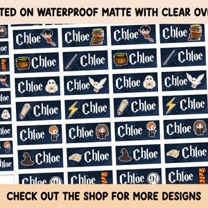 School label Sticker Waterproof Clear overlay School supplies Back to school labels Name labels Preschool labels Customized Labels