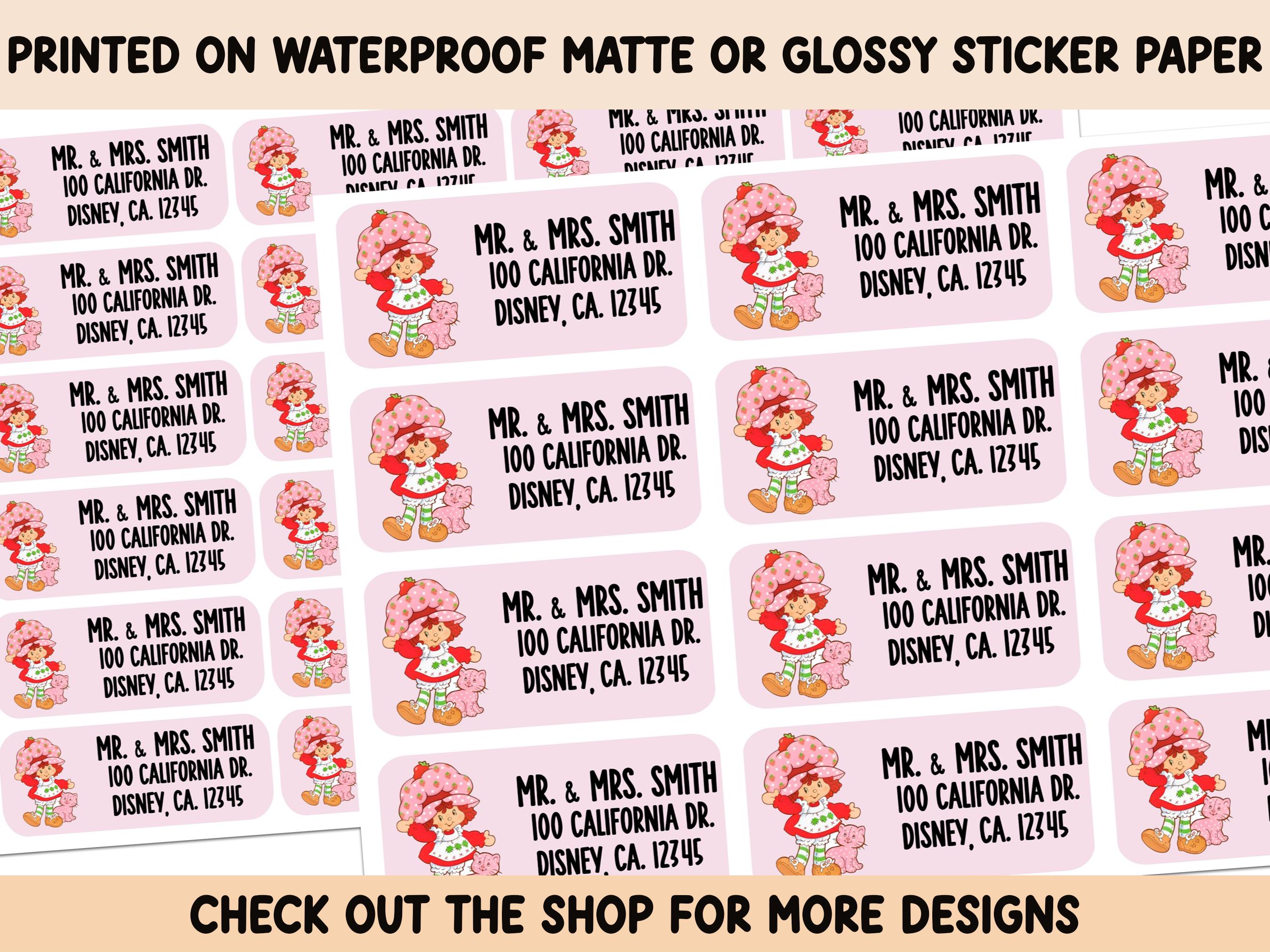 Address Labels - Personalized Return address labels - Strawberry Address Labels - Address Labels Waterproof Paper Glossy or Matte
