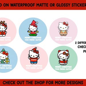 Personalized Christmas Stickers Christmas Birthday Gingerbread Labels Customized Christmas Favor Stickers School Treats Party Favors