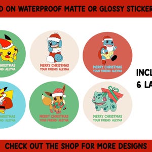 Personalized Christmas Stickers Christmas Birthday Gingerbread Labels Customized Christmas Favor Stickers School Treats  Party Favors