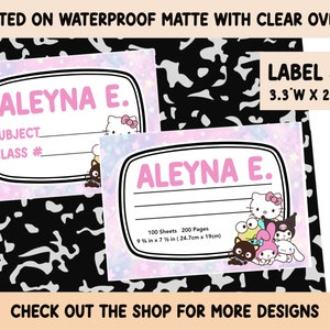 Jumbo School label Sticker Waterproof Clear overlay School supplies Back to school labels Name labels Preschool labels Customized Labels