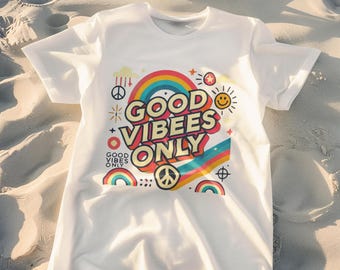 Summer T-Shirt | Gift | Unisex Short Sleeve Tee | Good Vibes Only T-Shirt
