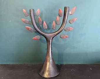 Vintage Tree of Life Oaxaca Candelabra