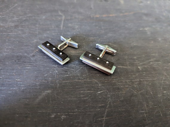 VINTAGE CUFFLINKS, Modernist Cufflinks, Mid Centu… - image 3