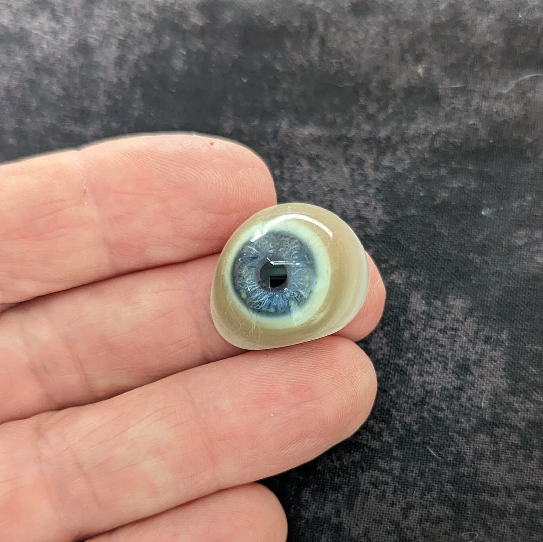 ANTIQUE GLASS EYE Human Prosthetic Ocular Oddity Inventory G Etsy