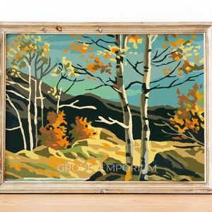 DOWNLOAD! Paint by Number | Landscape | Digital PBN | Flat + Vector | 12"X16" Scalable | FINISHED!