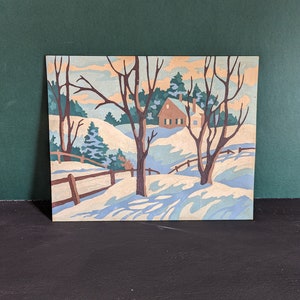 Winter Scene Paint by Number Frame – Single Wide Style