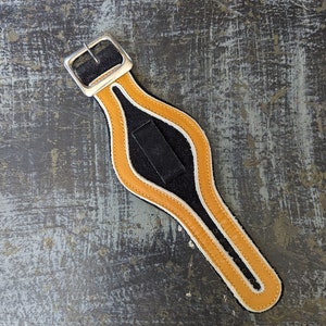 VINTAGE SUEDE WATCHBAND 1970s Wide Strap