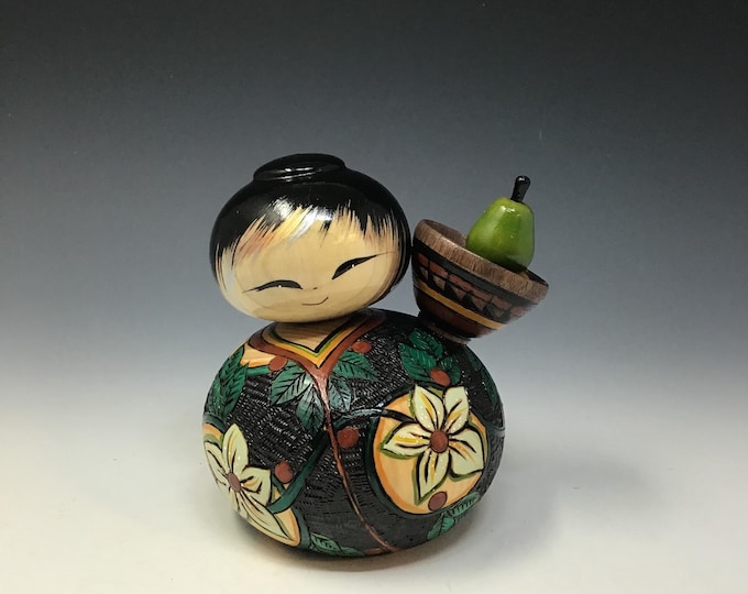 Sumi and her pear