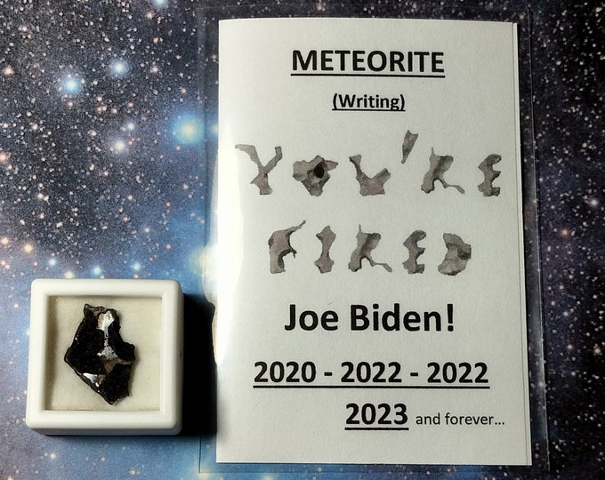 Rare Brenham you're Fired Joe Biden Meteorite Writing Souvenir Card