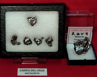 Rare METEORITE LOVE Display with Meteorite Specimen Natural Campo Del Cielo Meteorite Writing and Matching Souvenir Card Gift Set Sale