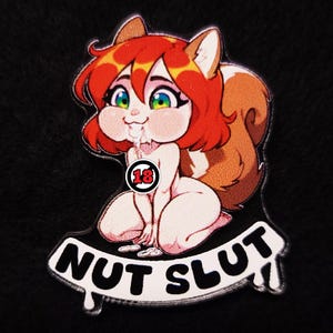 Nötslampa Akrylberlock - kinky nyckelring nål badge magnet fetisch sexig söt chibi stygg rolig present