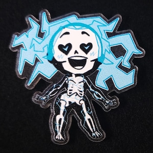 Electricity Play Acrylic Charm - kinky key chain pin badge magnet fetish sexy cute chibi naughty funny gift
