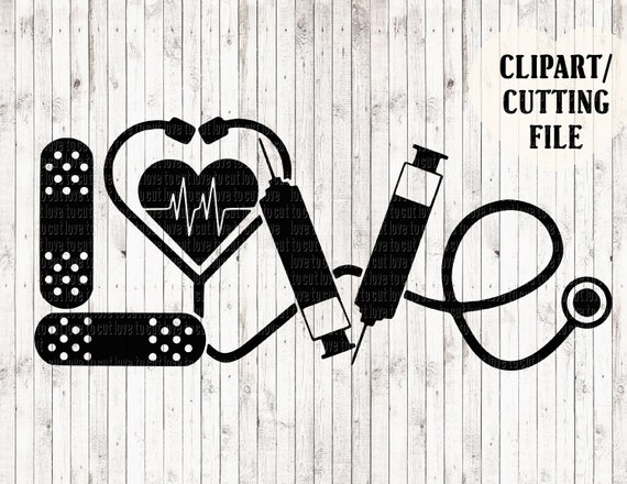 Download LOVE nurse svg nursing svg rn svg doctor cut files | Etsy