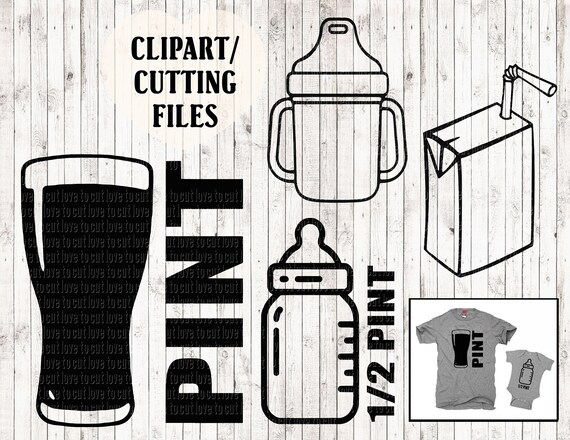 Father and son matching shirt svg files pint half pint svg ...