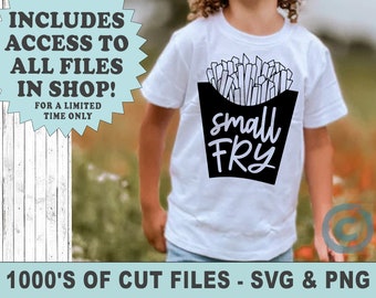 small fry svg, boy shirt svg, funny kids tshirt cut file, french fries svg, cutting file cricut / silhouette cameo, vector art, vinyl decal
