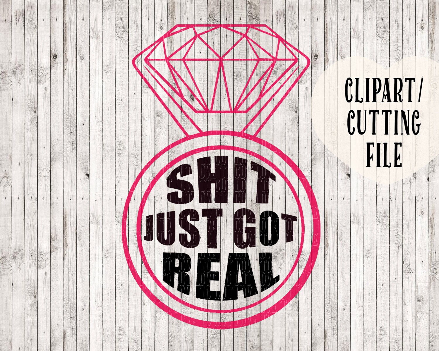 Download Shit just got real engagement ring svg file wedding svg | Etsy