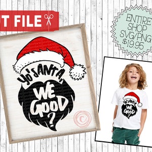 Santa Farmhouse Ho Ho Ho Yo svg eps dxf png cutting files for silhouette cameo cricut Sublimation Funny Christmas