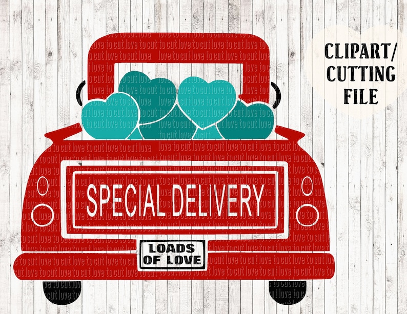 Download Red truck special delivery loads of love valentines svg ...