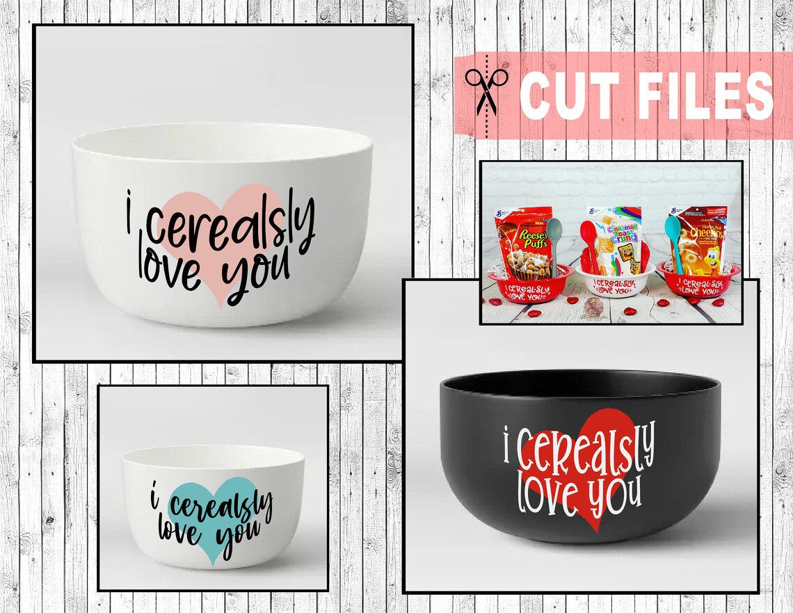 I cerealsly love you svg cereal bowl svg funny svg | Etsy
