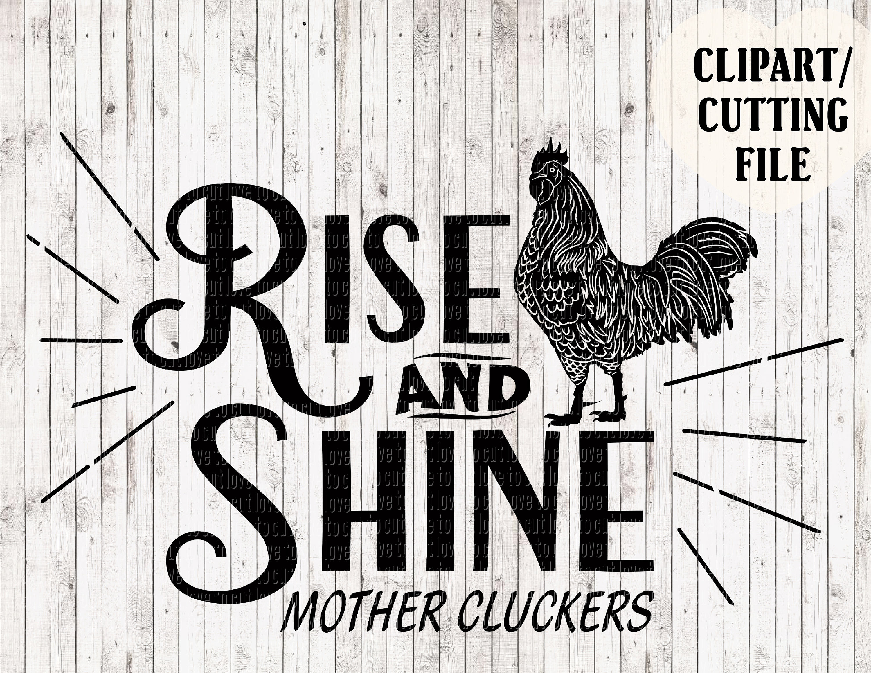 Download Rise and shine mother cluckers svg file rooster svg | Etsy