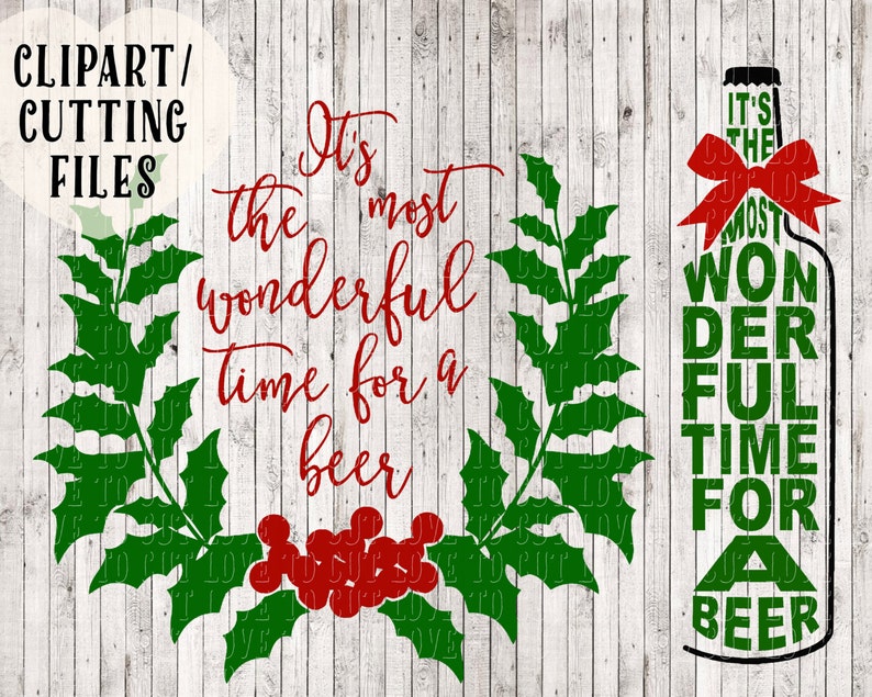 Download It's the most wonderful time for a beer svg Christmas | Etsy