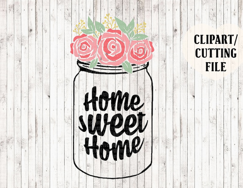 Download Floral mason jar svg mason jar cut files farmhouse svg | Etsy