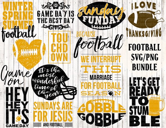 Football Svg Bundle Football Clipart Thanksgiving Svg Etsy
