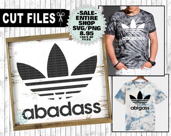 abadass & abigass svg cut files, funny svg files, cricut vinyl supplies, silhouette cameo svg, png for sublimation, vinyl shirt designs