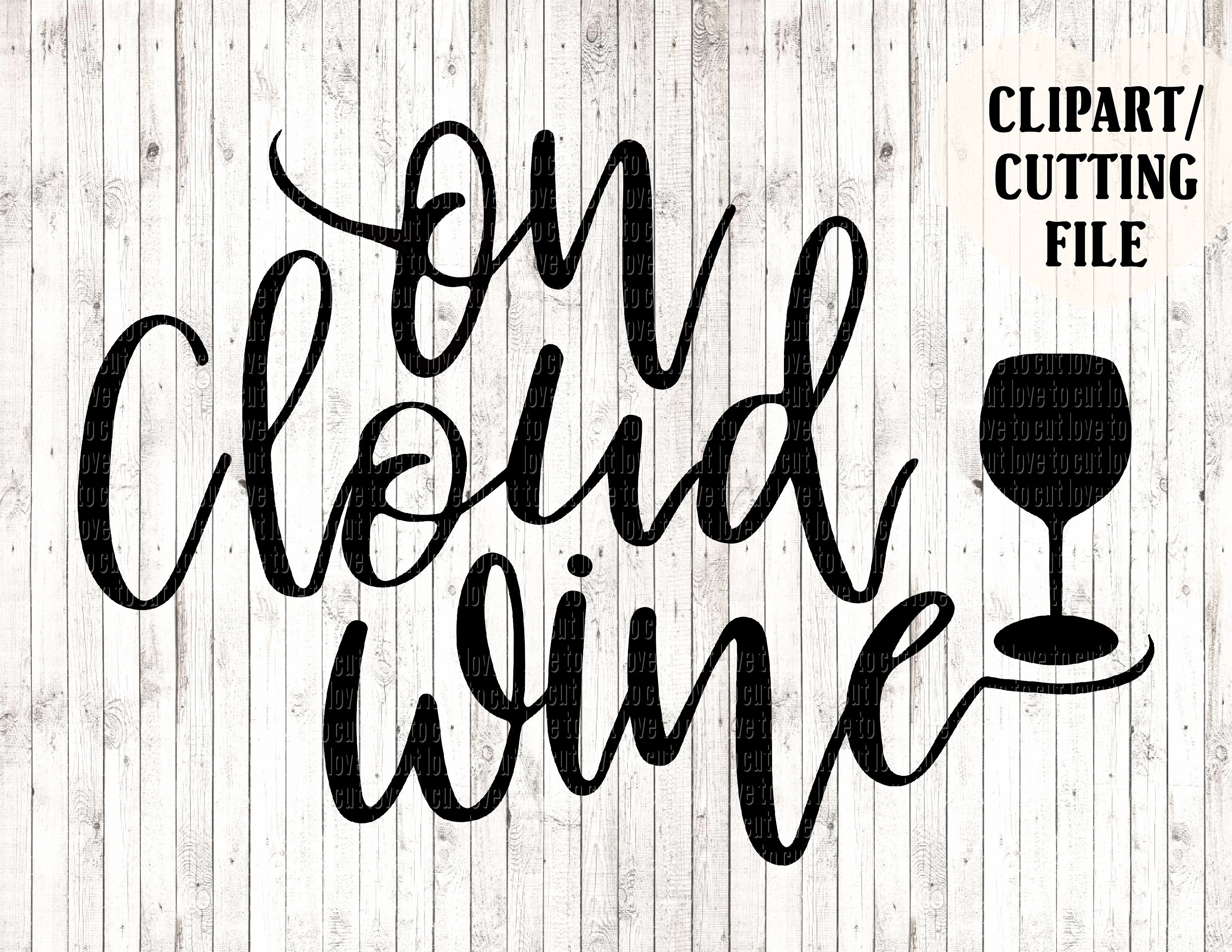 Download On cloud wine svg wine svg files wine cut files kitchen | Etsy