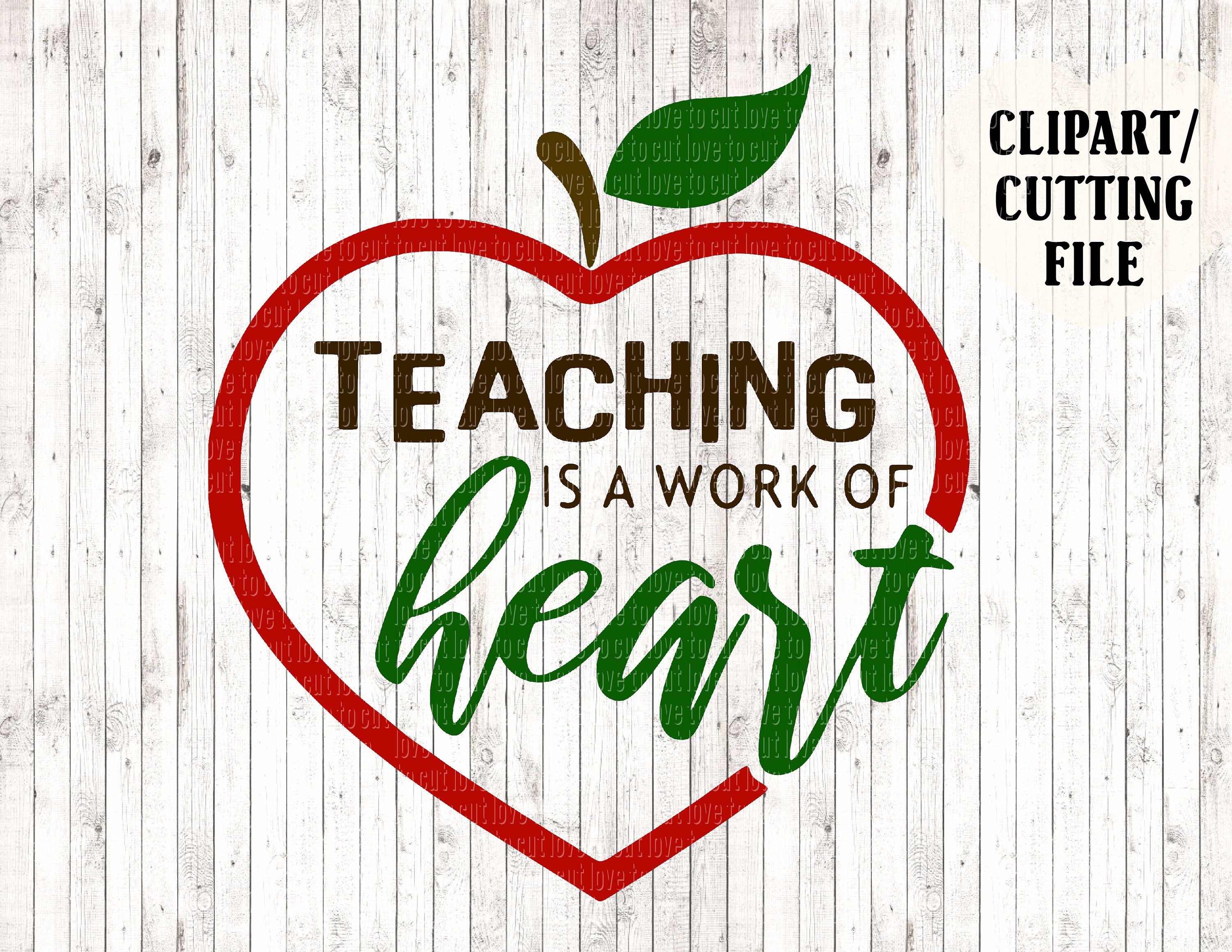 Download Teaching Is A Work Of Heart Svg File Teacher Svg Iron On Etsy