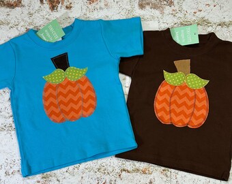 FALL PUMPKIN Boys Custom Holiday tee t-shirt in  sizes 6-12-18-24 mth 2-3-4-5-6-7-8-9-10-12 Autumn Thanksgiving Halloween Pumpkin Patch