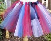 Patriotic July 4th Girls "RED WHITE & BLUE" collection custom tutu in sizes  6-12-18-24 mth 2-3-4-5-6-7-8