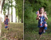 SALE! The "Liza" Tunic and Capri set -- in Girls sizes 4 in patriotic patchwork july 4 READY 2 SHIP